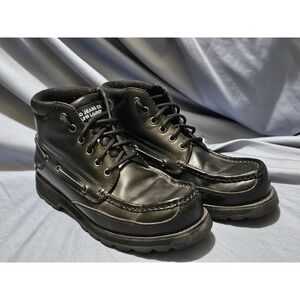 Polo Jeans Co Ralph Lauren Shoes Mens Size 9‎ Black Leather Boots Outdoor Rugged